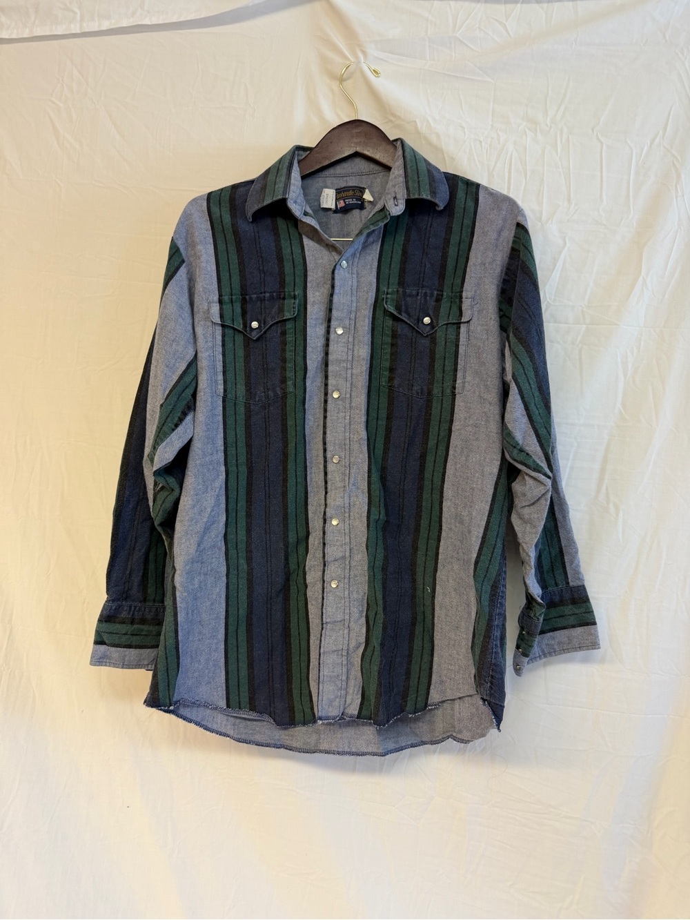 Panhandle Slim Blue & Navy Casual Button Shirt